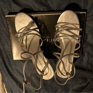 Gold dress shoes, new